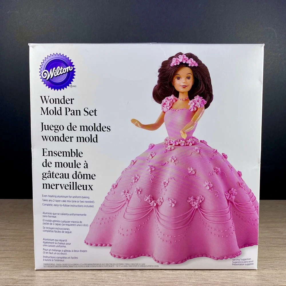 Wilton Wonder Mold Aluminum Pan Set Doll Cake Princess Mermaid Baking Kit 2002